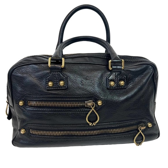 Gucci Bags Gucci Vintage 9s Mini Boston Satchel Lampo Brass Pulls